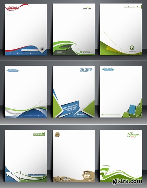 Collection of vector image brochure flyer banner #5-25 Eps