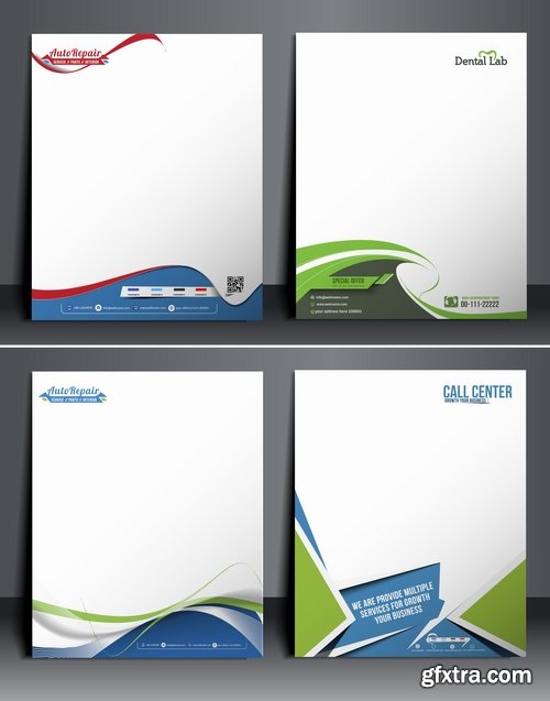 Collection of vector image brochure flyer banner #5-25 Eps