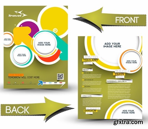 Collection of vector image brochure flyer banner #5-25 Eps