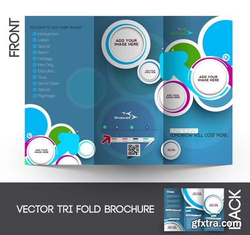 Collection of vector image brochure flyer banner #5-25 Eps