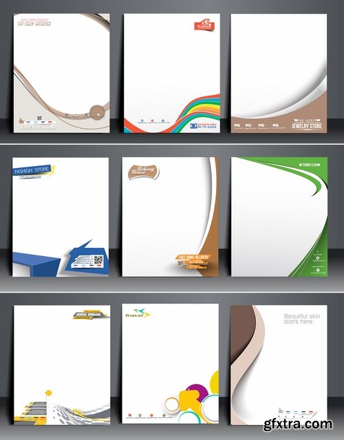 Collection of vector image brochure flyer banner #5-25 Eps