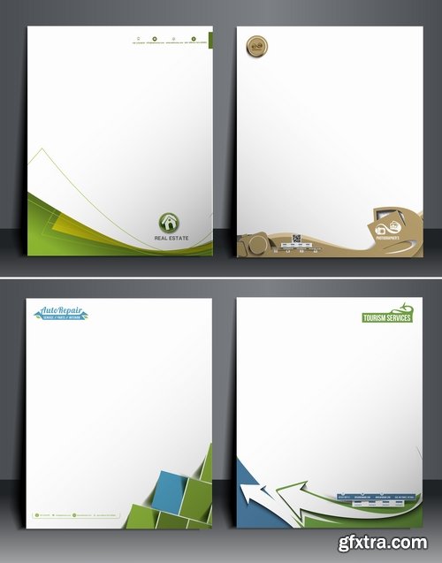 Collection of vector image brochure flyer banner #5-25 Eps