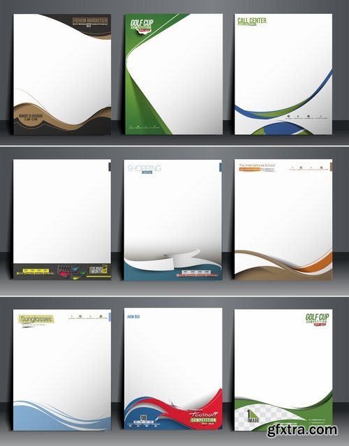 Collection of vector image brochure flyer banner #5-25 Eps