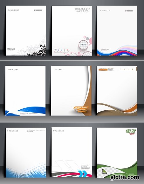 Collection of vector image brochure flyer banner #5-25 Eps