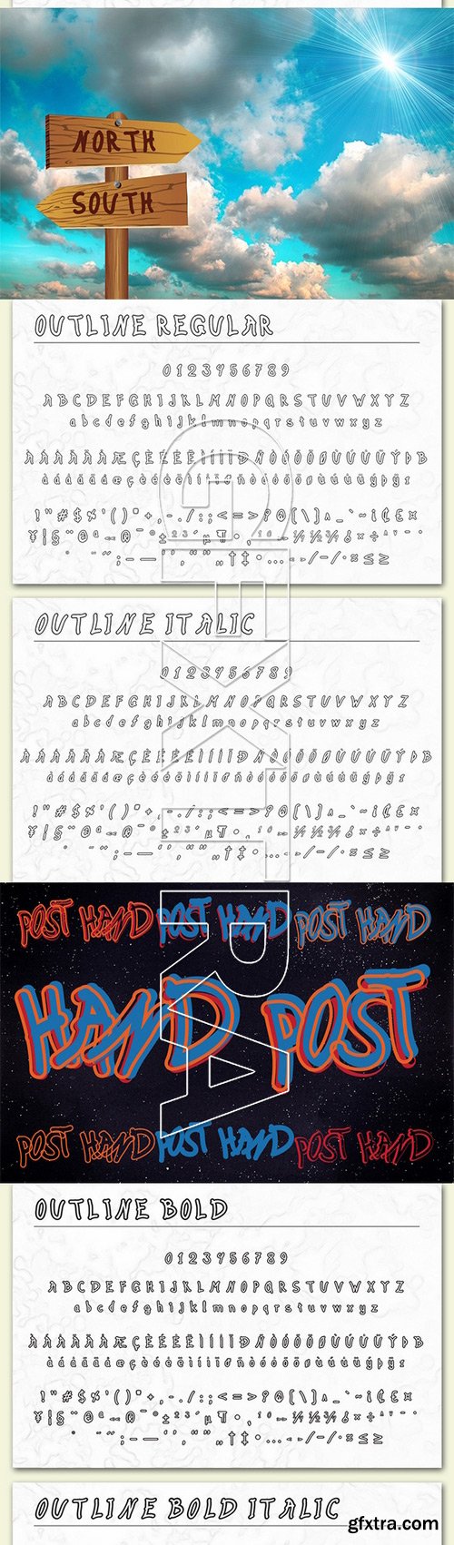 GraphicRiver - Hand Post 10 Fonts 11371894