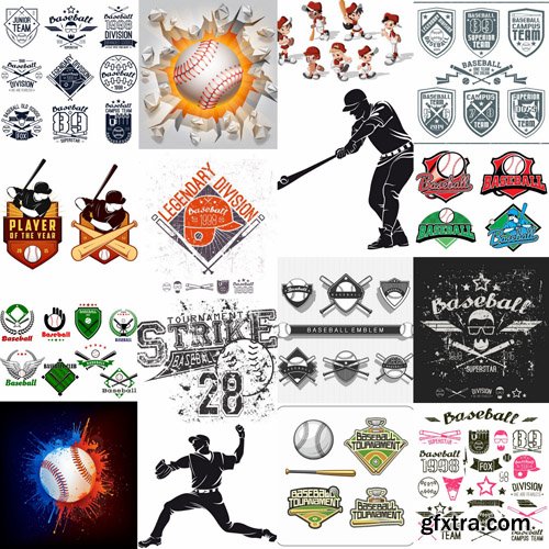 Baseball Collection - 25 Vector