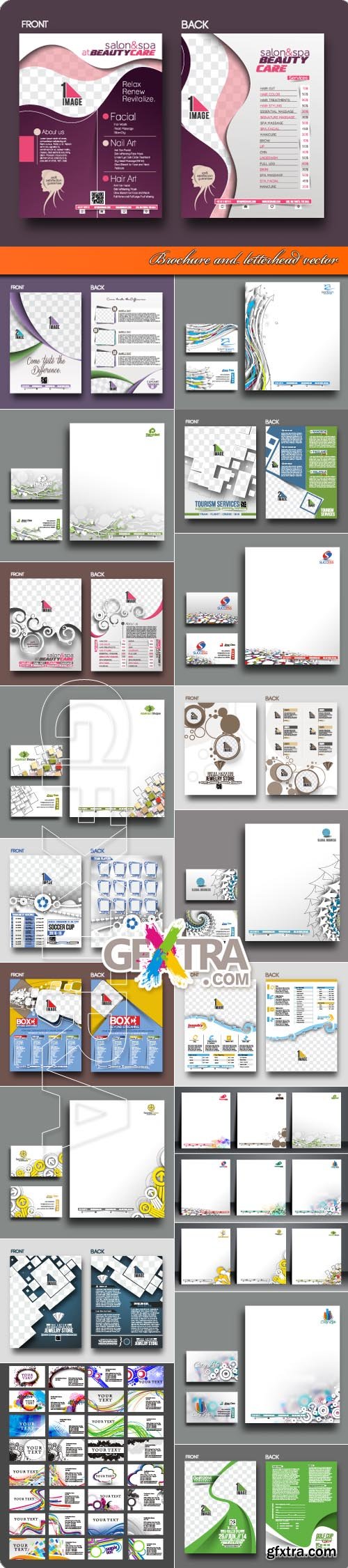 Brochure and letterhead vector