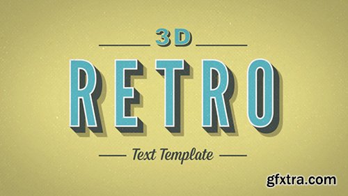 VideoHive 3D Retro Kinetic Typography 9596311