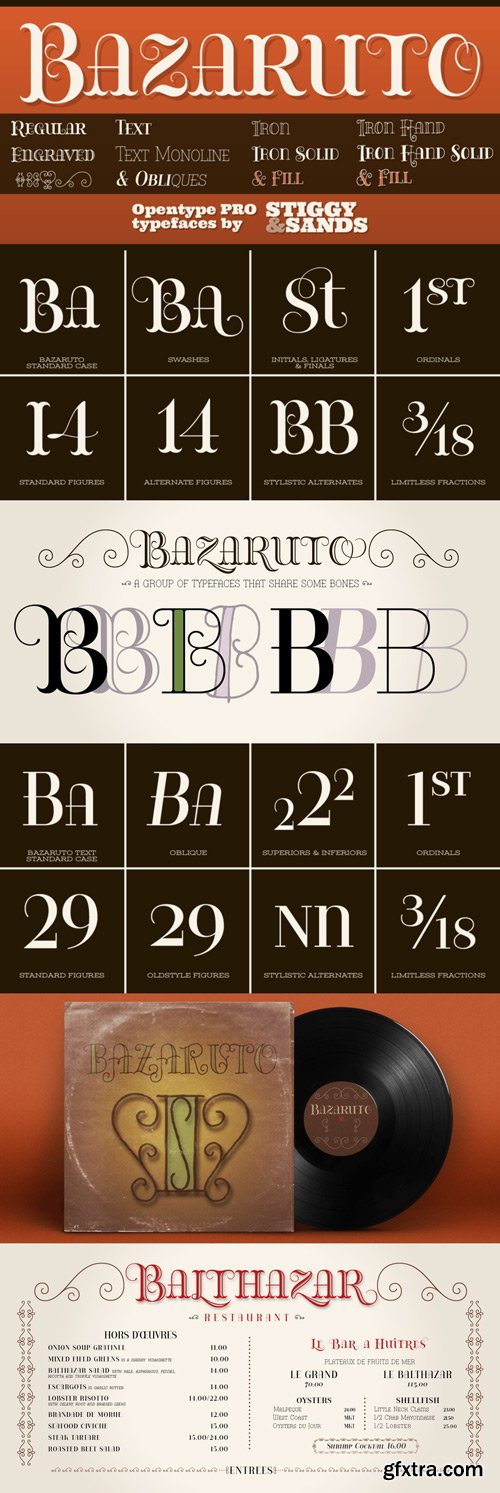 Bazaruto Font Family $175