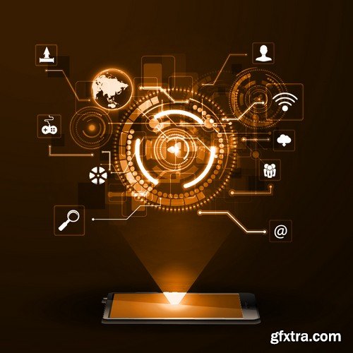 Stock Vectors - Concept Of Internet Technology, 25xEPS