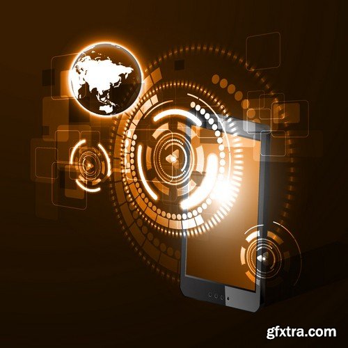 Stock Vectors - Concept Of Internet Technology, 25xEPS