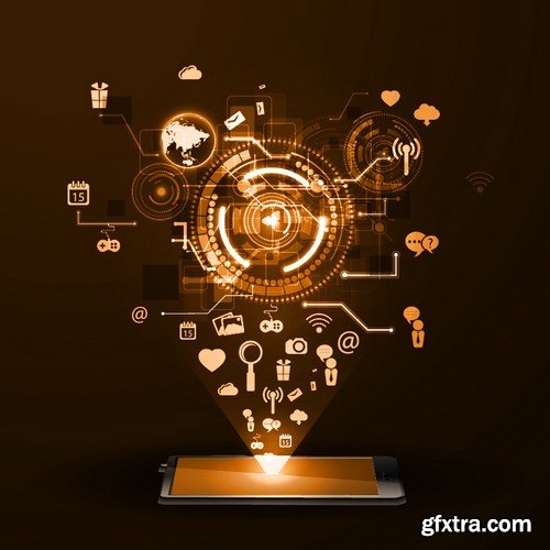 Stock Vectors - Concept Of Internet Technology, 25xEPS