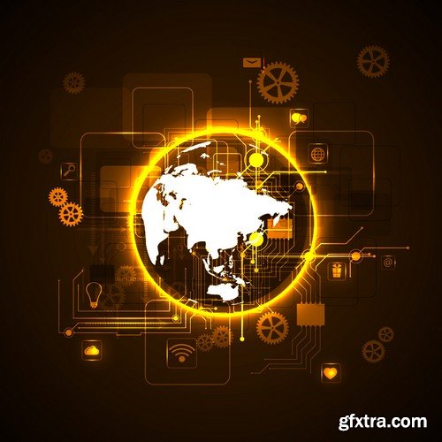 Stock Vectors - Concept Of Internet Technology, 25xEPS