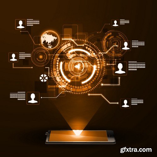 Stock Vectors - Concept Of Internet Technology, 25xEPS