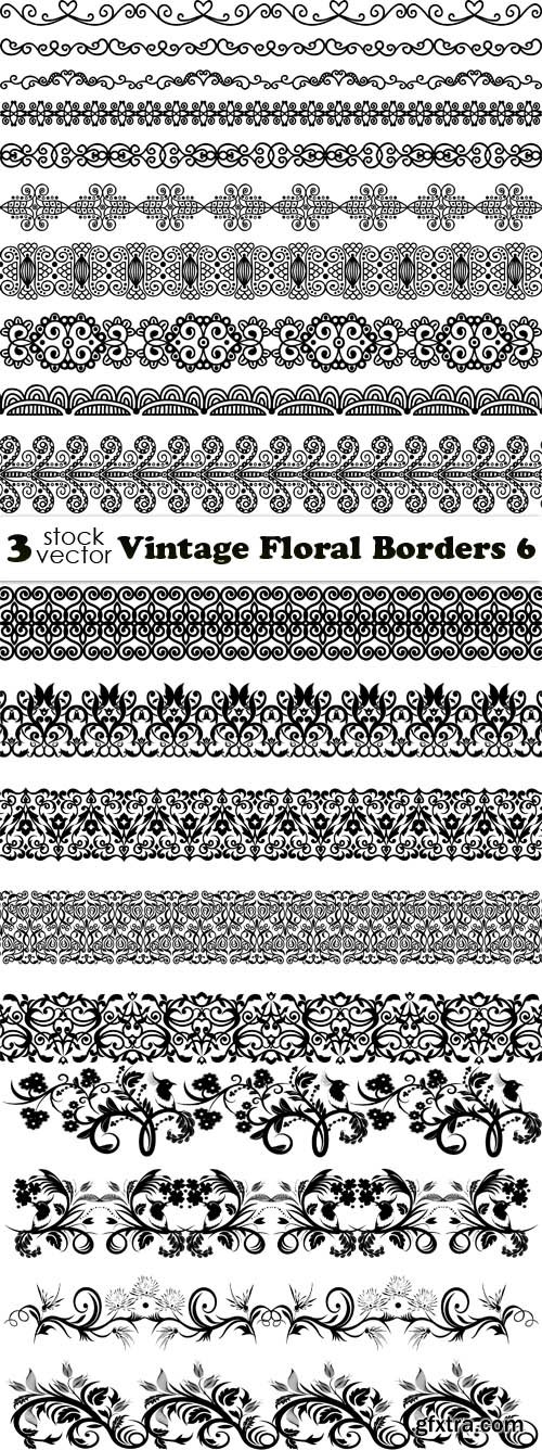 Vectors - Vintage Floral Borders 6
