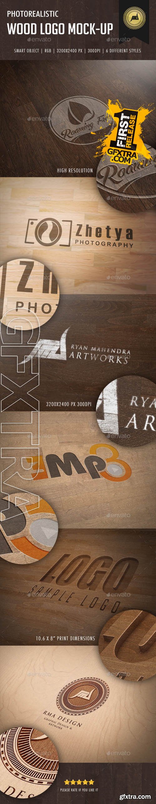 Photorealistic Wood Logo Mock-Up - GraphicRiver 11357761