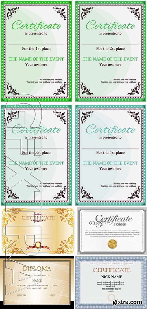 Stock Vectors - Certificate Template 20