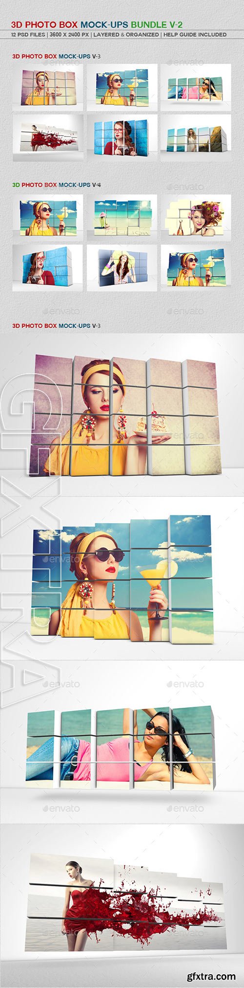 GraphicRiver - 3D Photo Box Mockups Bundle 11370060