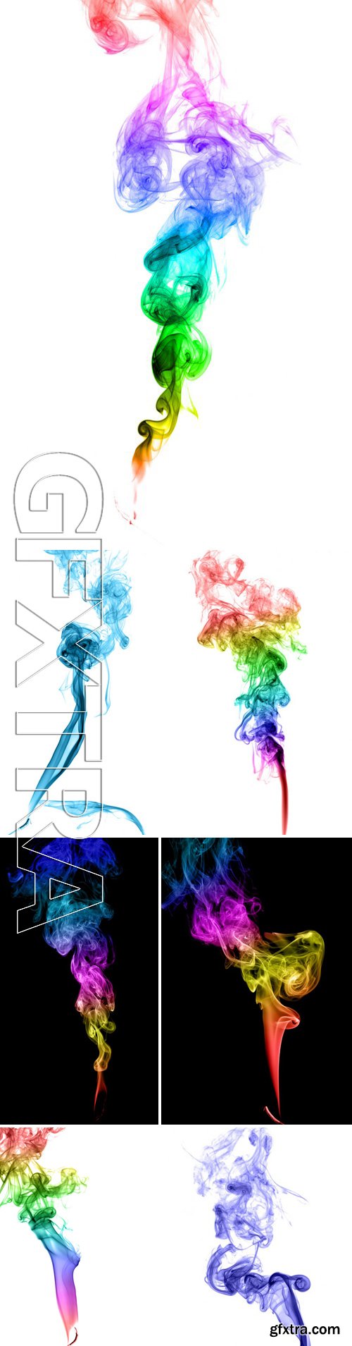 Stock Photos - Abstract Multicolored Smoke On Light And Dark Background