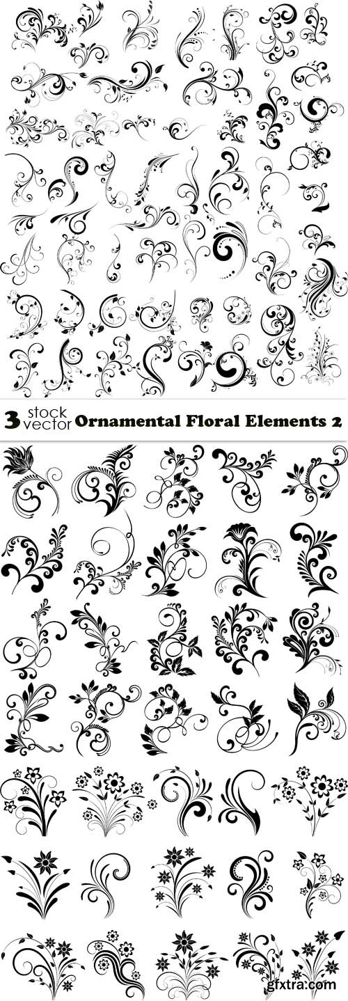 Vectors - Ornamental Floral Elements 2