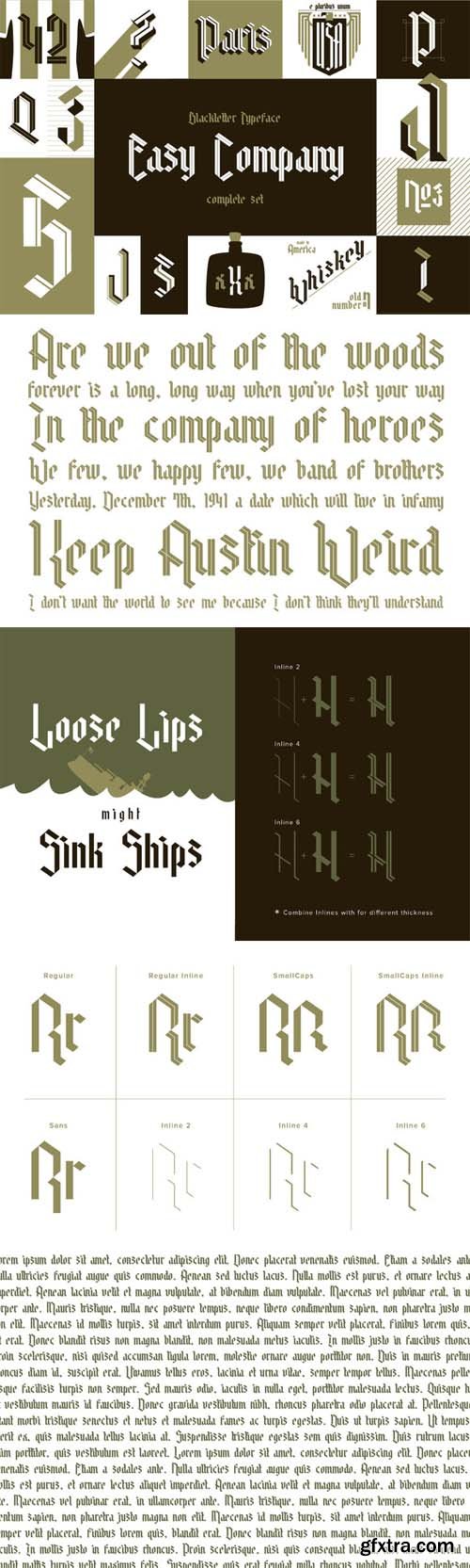 Easy Company Typeface Complete Set