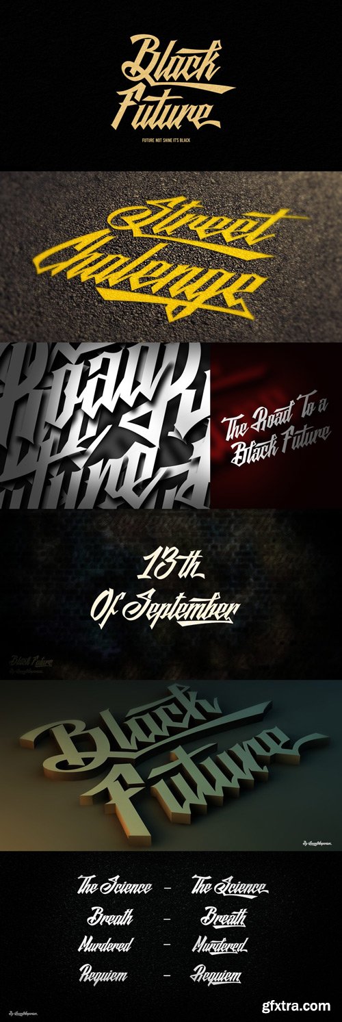 Black Future Font Family $37