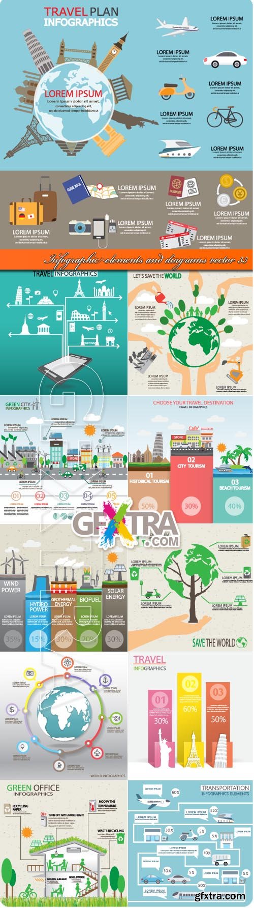 Infographic elements and diagrams vector 33