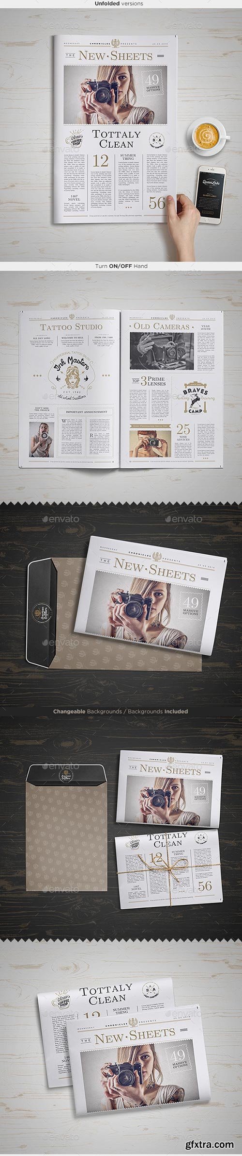 GraphicRiver - Newspaper Mock-Up - 4 11427146