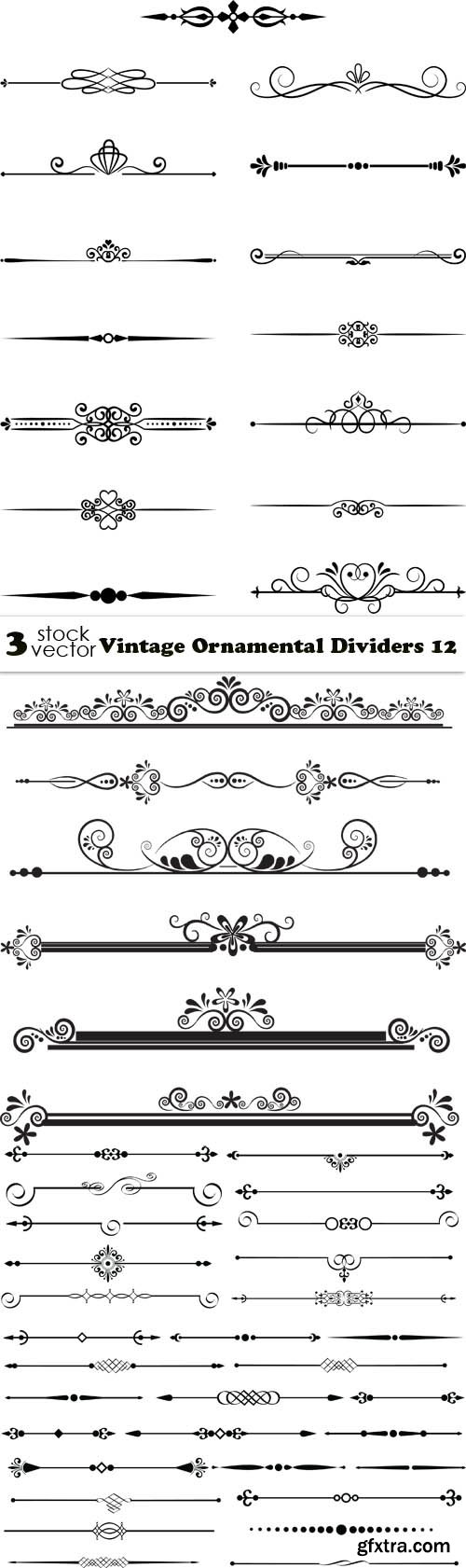 Vectors - Vintage Ornamental Dividers 12