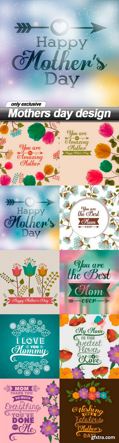 Mothers day design - 10 EPS
