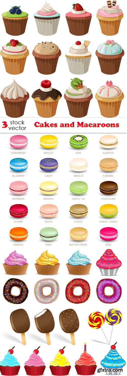 Vectors - Cakes and Macaroons