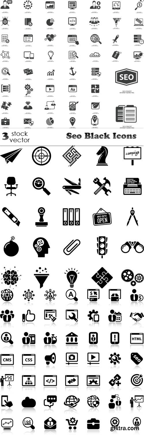 Vectors - Seo Black Icons