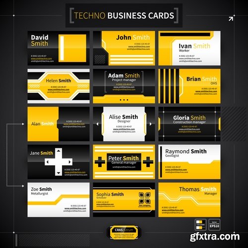 Collection of vector image of techno infographics sticker sticker business 25 Eps