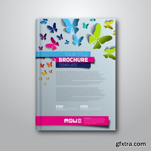 Collection of vector image brochure flyer banner #7-25 Eps