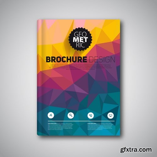 Collection of vector image brochure flyer banner #7-25 Eps