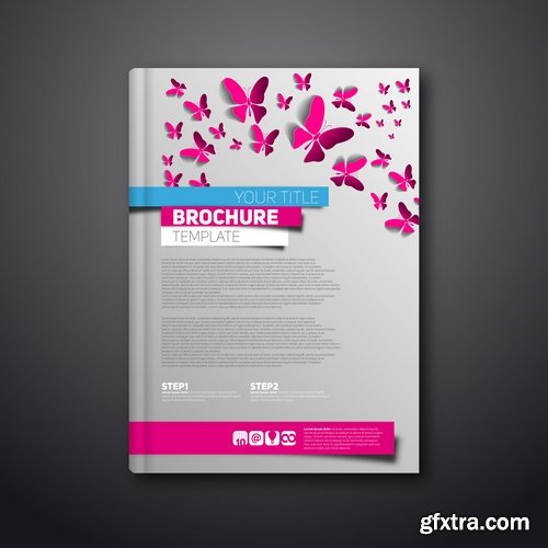 Collection of vector image brochure flyer banner #7-25 Eps