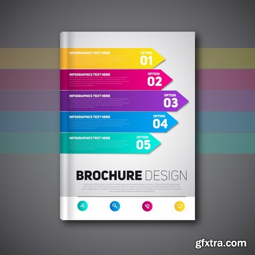 Collection of vector image brochure flyer banner #7-25 Eps