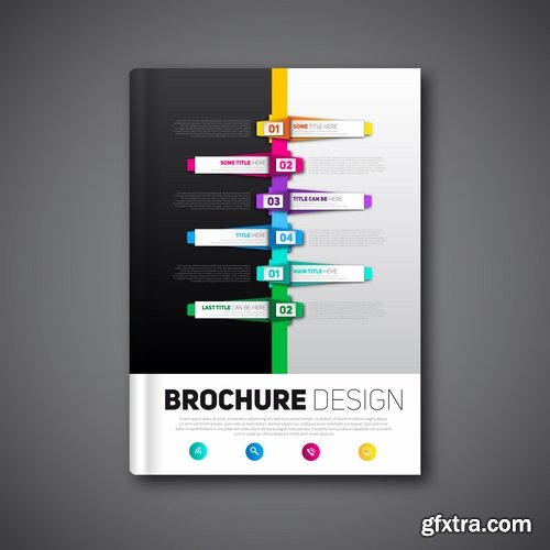 Collection of vector image brochure flyer banner #7-25 Eps