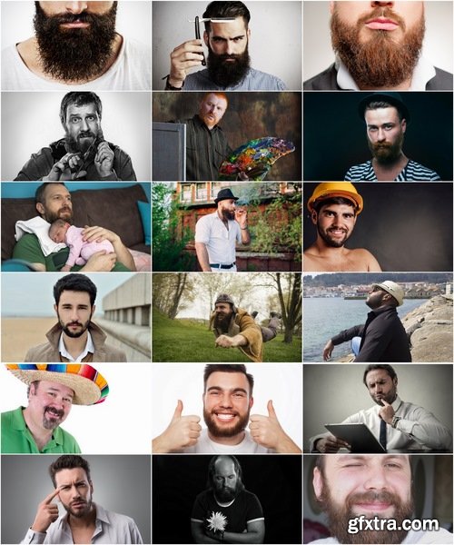 Collection hipster man with a beard unshaven man 25 HQ Jpeg