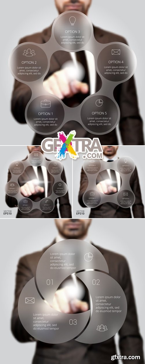 Businessman pressing the button vector