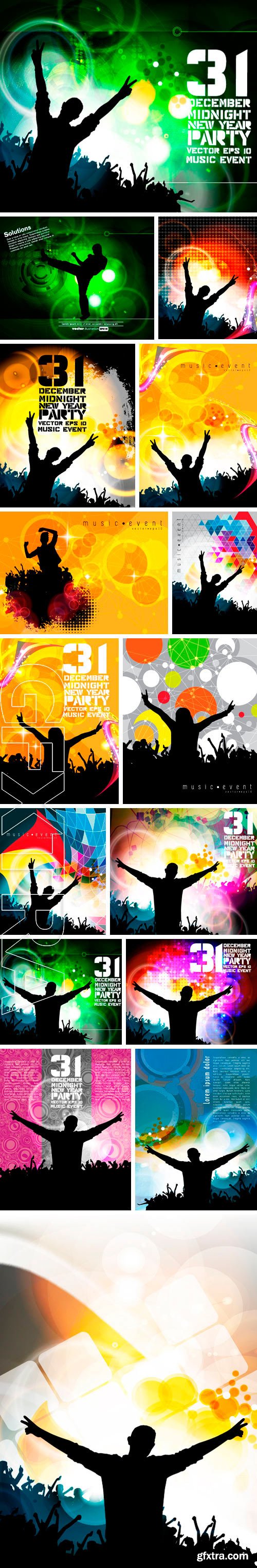 Stock Vectors - Party people vector background