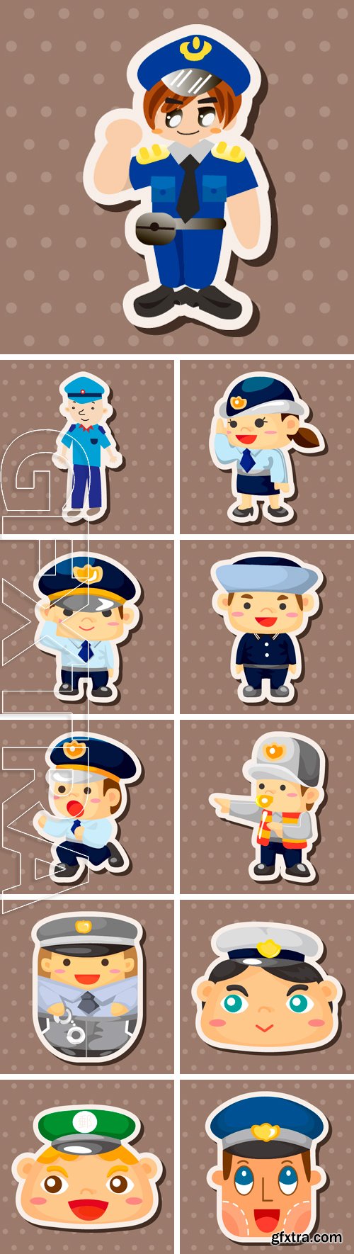 Stock Vectors - Policeman theme elements