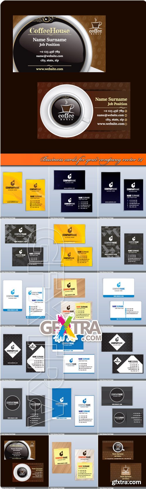 Business cards for your company vector 24