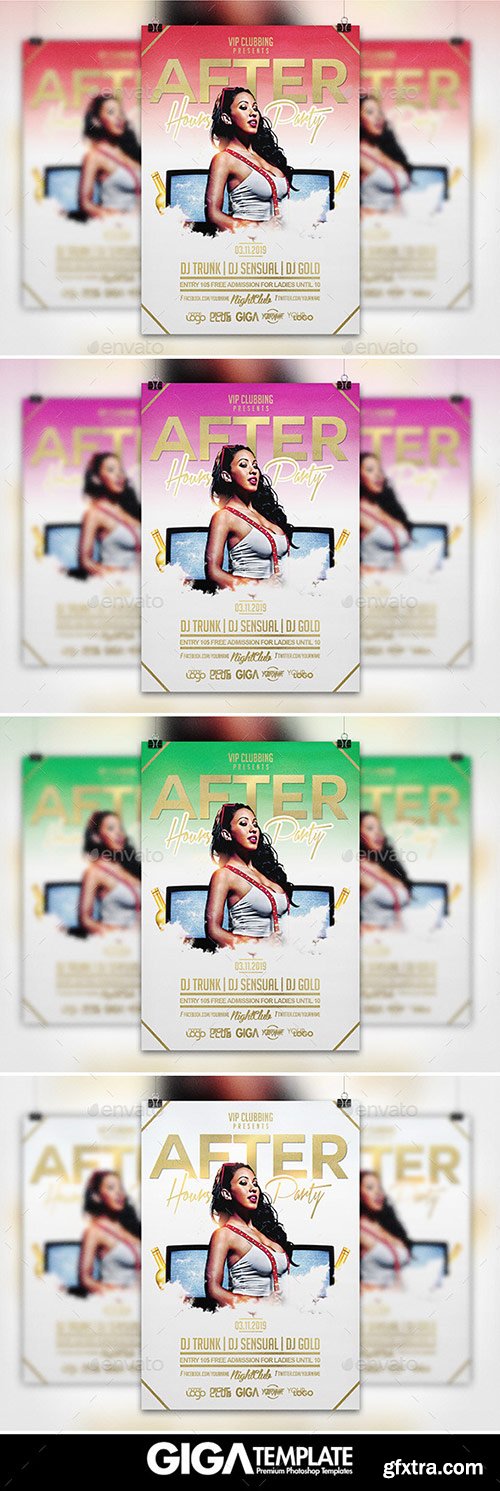 GraphicRiver - After Hours Party | Night Flyer PSD Template 10523374