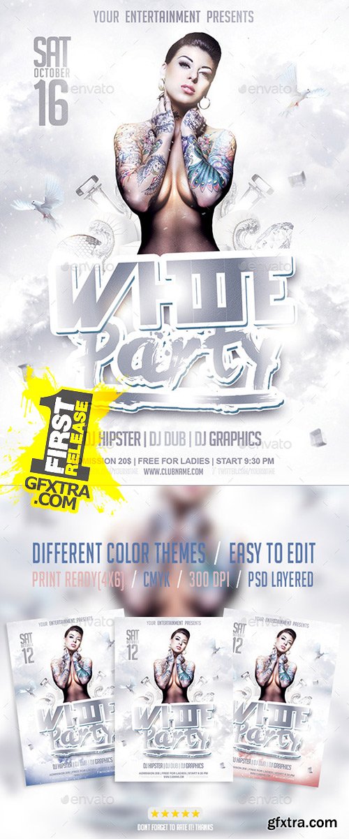 GraphicRiver - White Party Flyer PSD Template 9554128