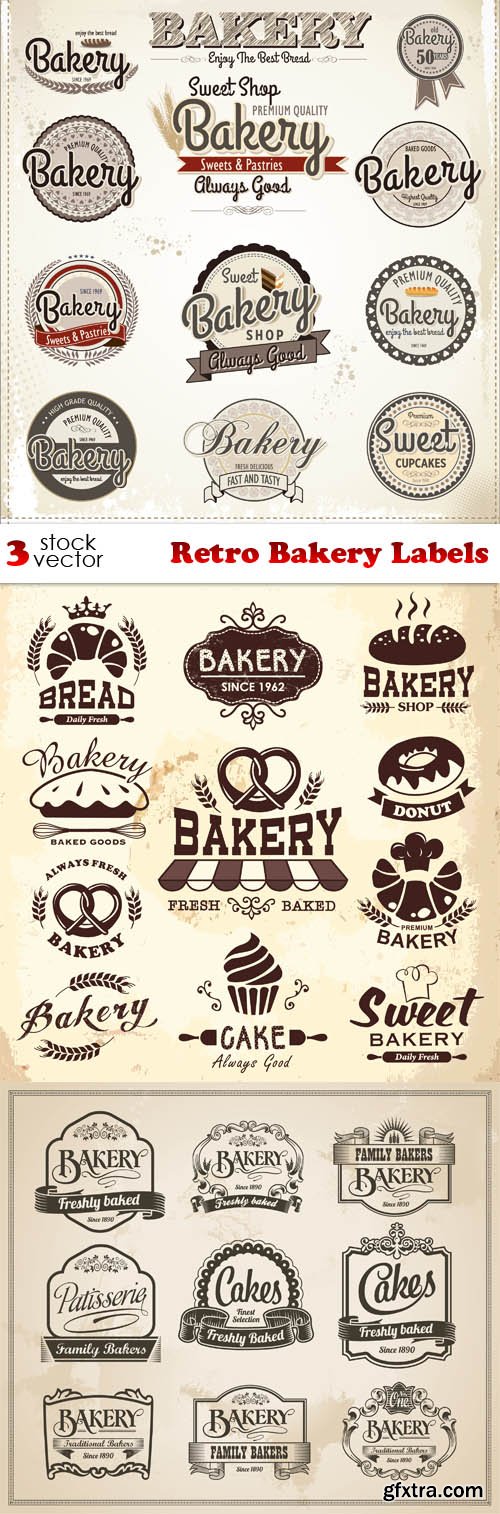 Vectors - Retro Bakery Labels