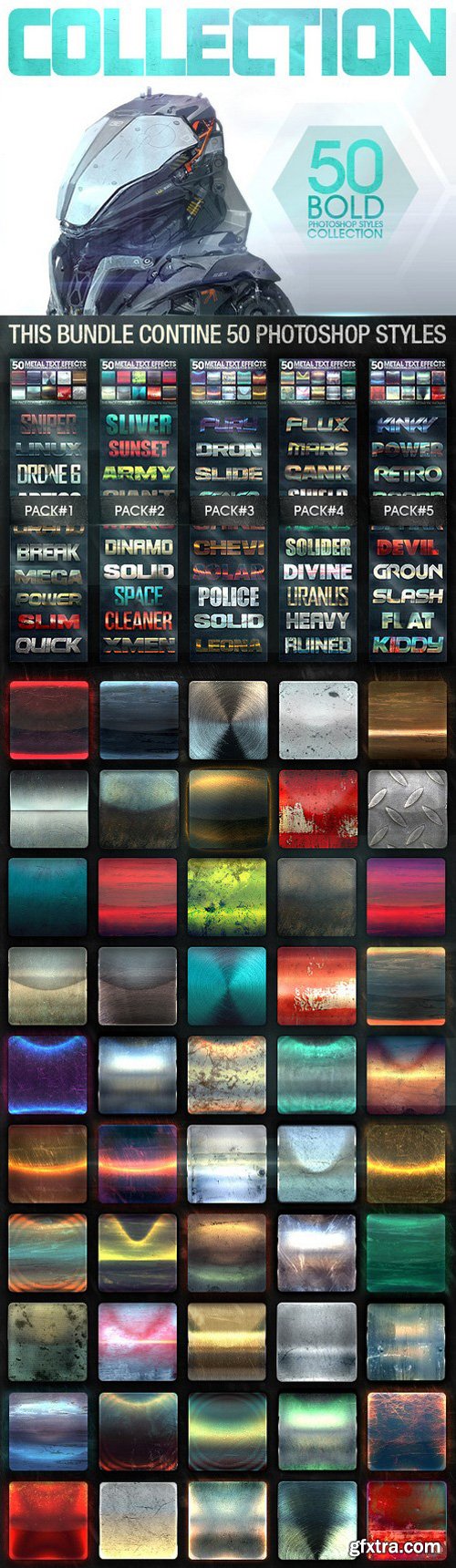 GraphicRiver - 50 Metal Text Effects Bundle V3 11452419