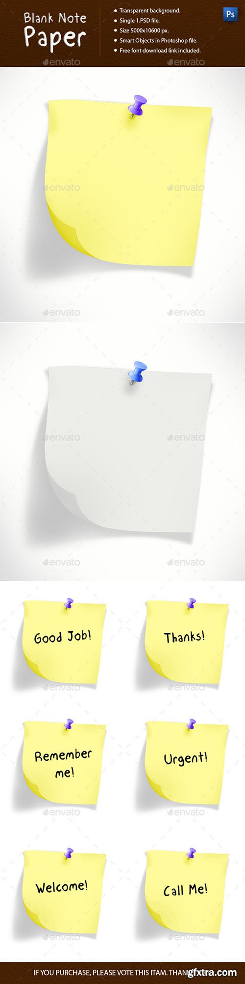 GraphicRiver: Blank Note Paper Set