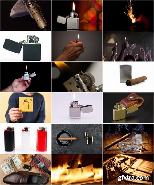 Collection of Cigarette Lighter Cigarette Cigar Ashtray fire 25 HQ Jpeg