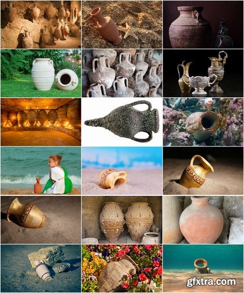 Collection of Greek amphora vessels with volumes underwater artifact finding 25 HQ Jpeg